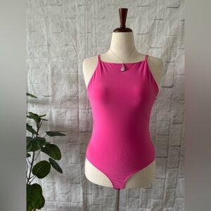 Meraki Pink Bodysuit with Sleek Design, Women’s Size XL